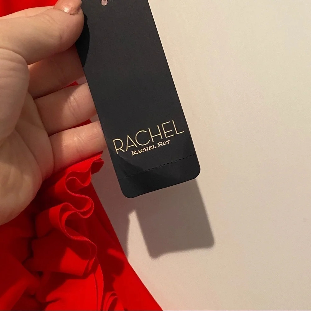 Rachel Roy Red Ruffle One Piece Swim - Picture 5 of 8